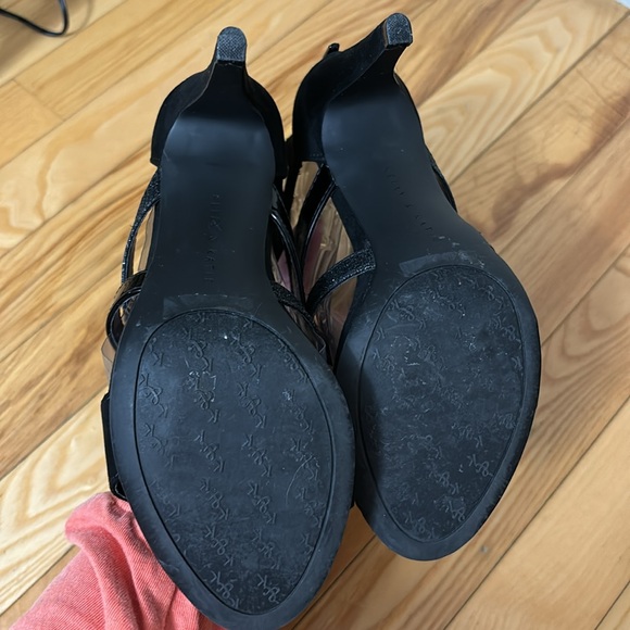 Absolutely gorgeous (worn ONCE for a wedding) strappy black heels. 👠 - Picture 3 of 9